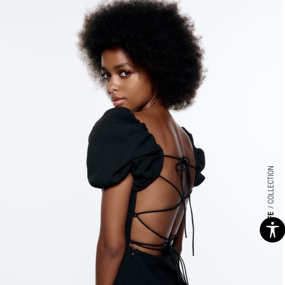 Zara linen black dress - Picture 3 of 14